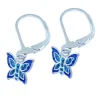 Ohrringe 925 Silber Schmetterling in Blau