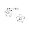 Ohrringe, Ohrstecker BLUME Zirkonia in 925 Sterling Silber, 2-tlg.