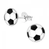 Ohrringe, Ohrstecker FUSSBALL in 925 Sterling Silber, 2-tlg.