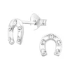 Ohrringe, Ohrstecker HUFEISEN in 925 Sterling Silber, 2-tlg.