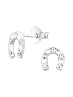 Ohrringe, Ohrstecker HUFEISEN in 925 Sterling Silber, 2-tlg.