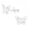 Ohrringe, Ohrstecker SCHMETTERLING mit Kristall in 925 Sterling Silber, 2-tlg.