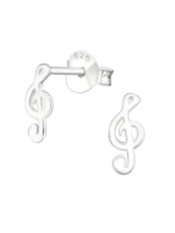 Ohrstecker NOTENSCHLÜSSEL in 925 Sterling Silber, 2-tlg.