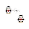 Ohrstecker PINGUIN rot in 925 Sterling Silber, 2-tlg.