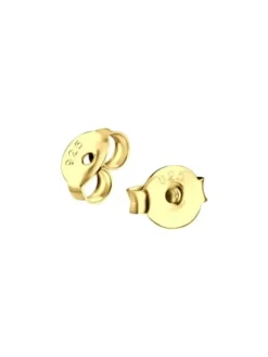 Ohrstecker SCHNEEFLOCKE Kristall in Gold aus 925 Sterling Silber, 2-tlg.