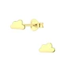 Ohrstecker WOLKE aus 925 Sterling Silber in Gold, 2-tlg.