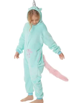 Onesie Kostüm in Türkis