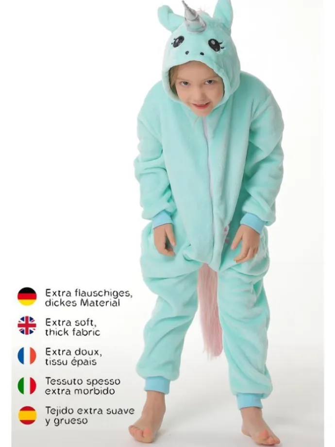 Onesie Kostüm in Türkis
