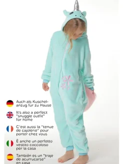 Onesie Kostüm in Türkis