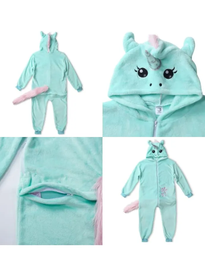 Onesie Kostüm in Türkis