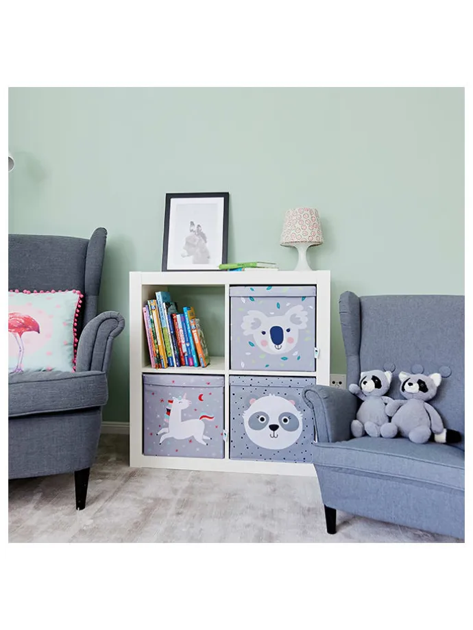 Ordnungsbox "Koala" in Grau - (B)33 x (H)33 x (T)33 cm