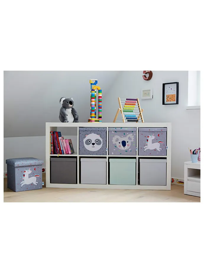 Ordnungsbox "Koala" in Grau - (B)33 x (H)33 x (T)33 cm