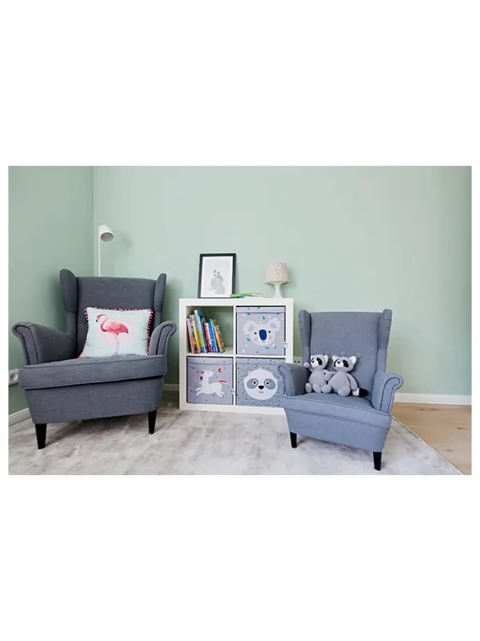 Ordnungsbox "Koala" in Grau - (B)33 x (H)33 x (T)33 cm