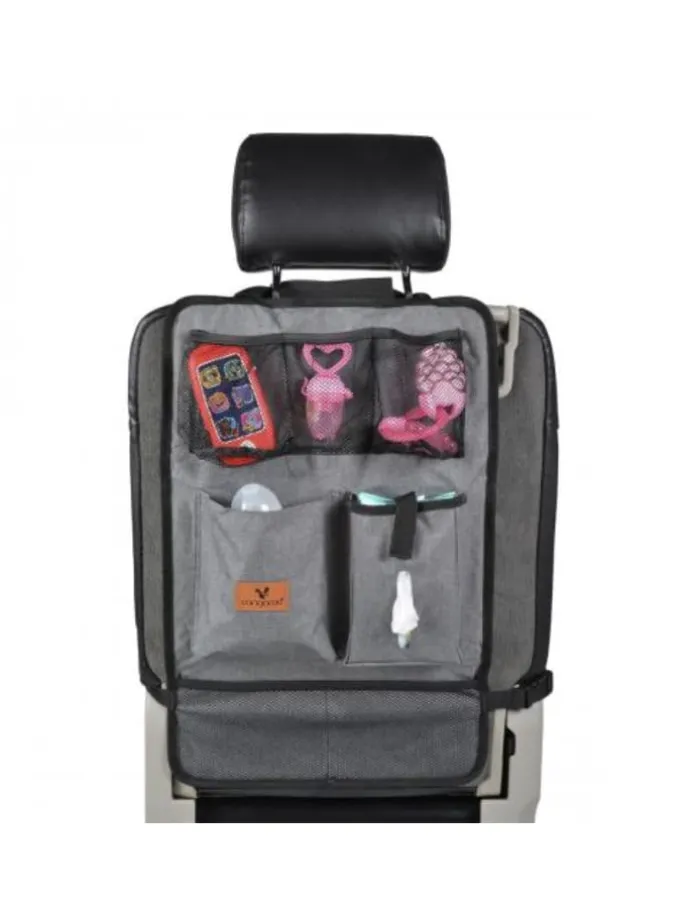 Organizer für Auto mit Taschen in grau