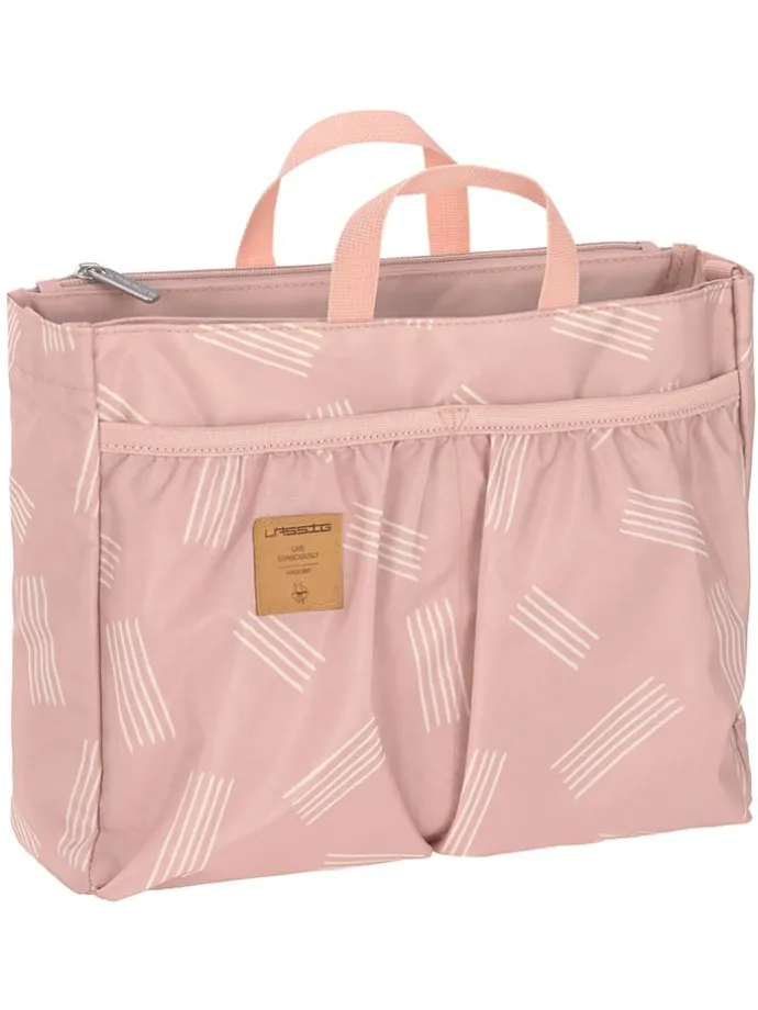 Organizer-Tasche "Soft Stripes" in Rosa - (B)30 x (H)24 x (T)10 cm
