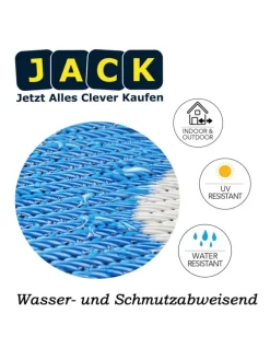 Outdoor Teppich 120x180cm In- & Outdoor in Paisley Blau