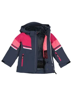 Outdoorjacke in Dunkelblau/ Pink