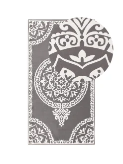 Outdoorteppich KOHIMA in Grau/Weiß - (W) 80 x (L) 150 cm