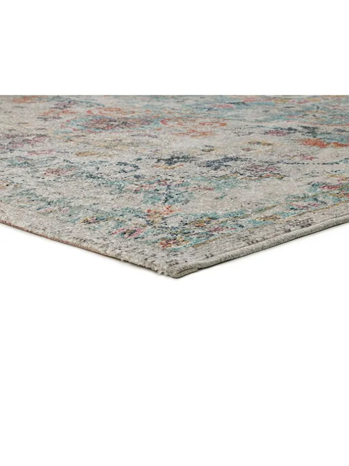 Outdoor-Teppich "Luna" in Creme/ Türkis/ Orange
