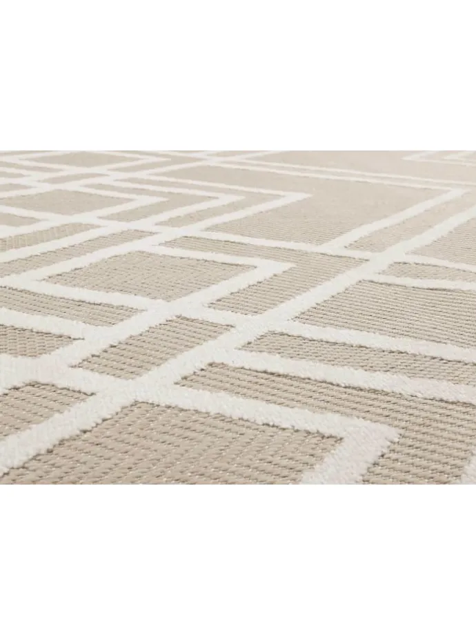 Outdoorteppich Rave in beige, weiss