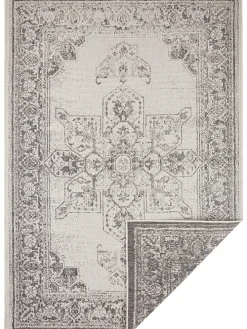 Outdoor-Wendeteppich "Borbon" in Grau/ Creme
