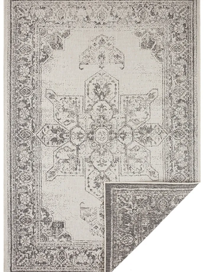 Outdoor-Wendeteppich "Borbon" in Grau/ Creme