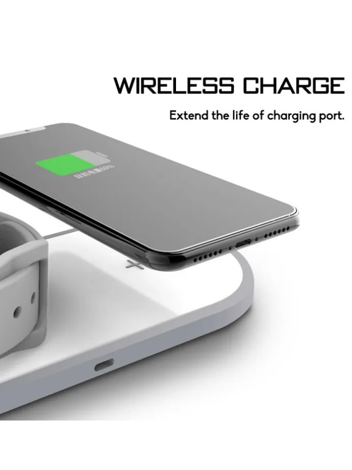 2Pace® 3 in 1 QI Charger 10W Ladegerät Ladestation für Apple Watch iPhone 12