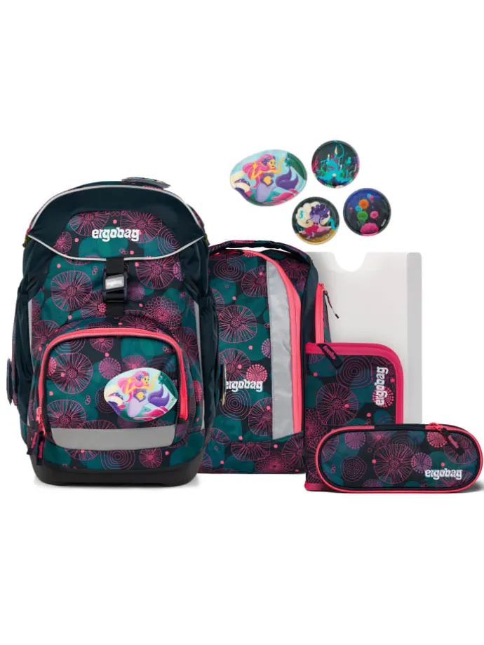 Pack Schulranzen-Set 6tlg. inkl. Klettie-Set in KorallBär