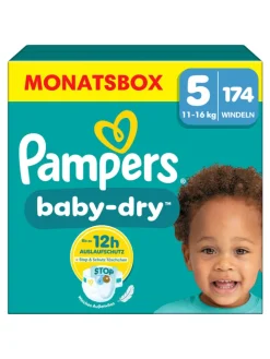 Pampers Baby-Dry Größe 5, 174 Windeln, 11kg-16kg