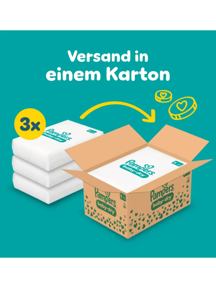 Pampers Baby-Dry Größe 5, 174 Windeln, 11kg-16kg