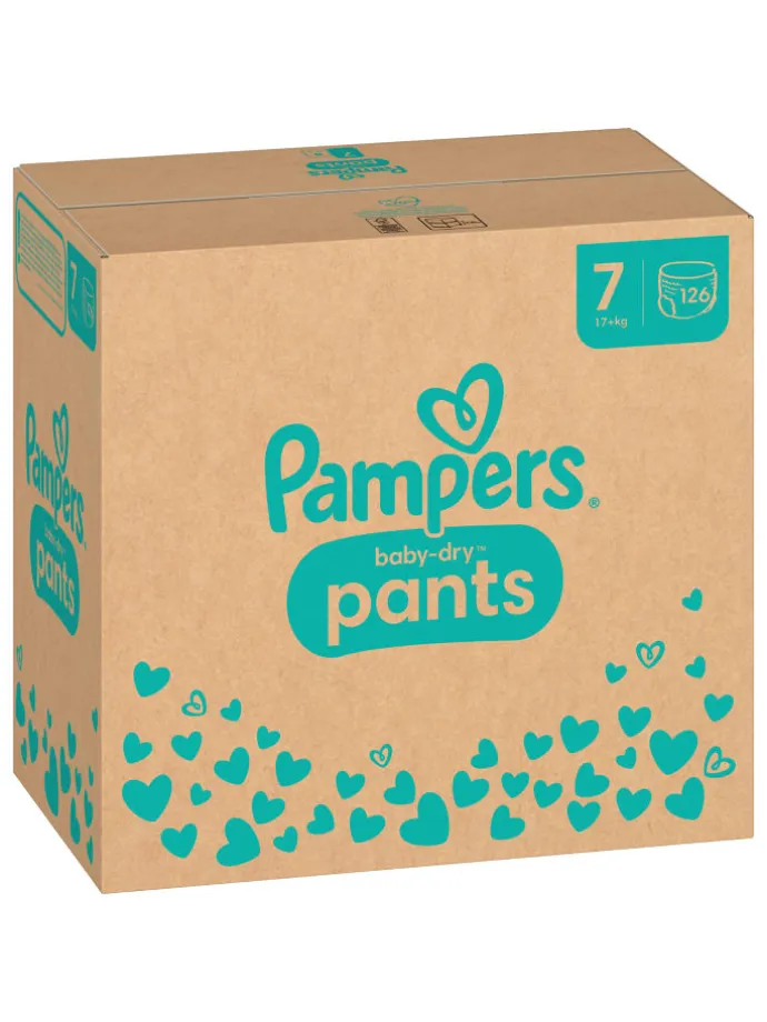 Pampers Baby-Dry Pants Größe 7, 126 Windeln, 15kg+