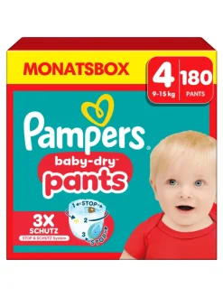 Pampers Baby-Dry Pants Größe 4, 180 Windeln, 9kg-15kg