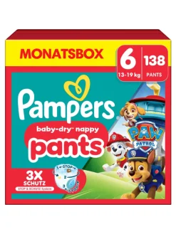 Pampers Baby-Dry Pants Paw Patrol Edition Größe 6, 138 Windeln, 13kg-19kg