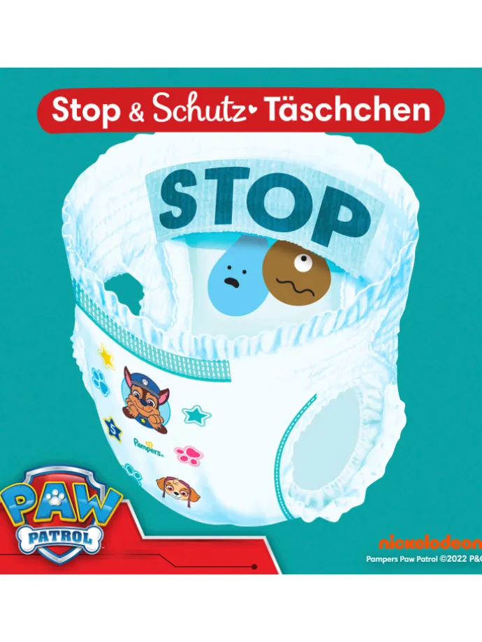 Pampers Baby-Dry Pants Paw Patrol Edition Größe 6, 138 Windeln, 13kg-19kg