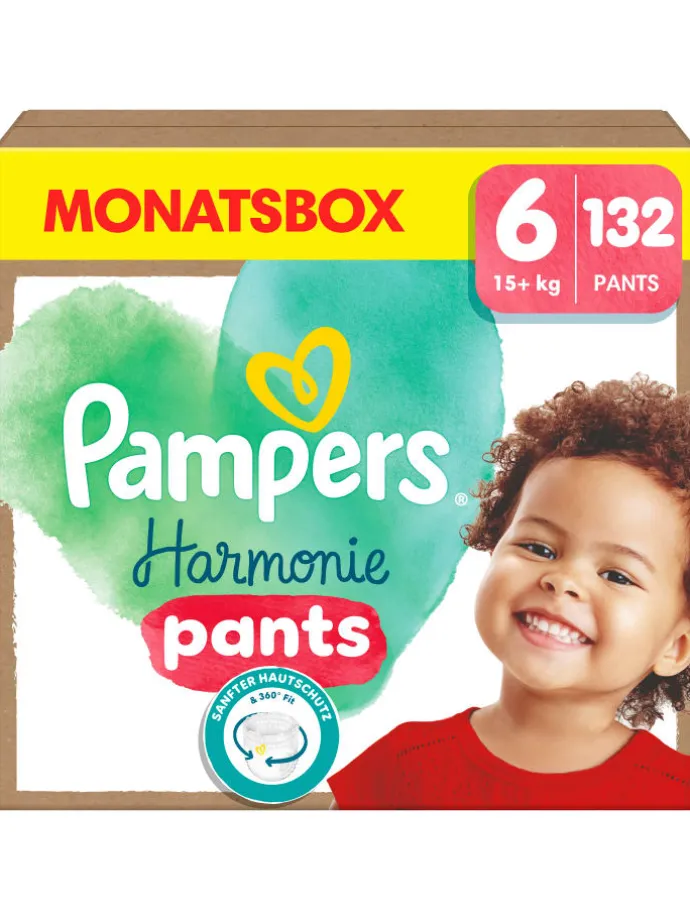 Pampers Harmonie Pants Größe 6, 132 Höschenwindeln, 15kg+