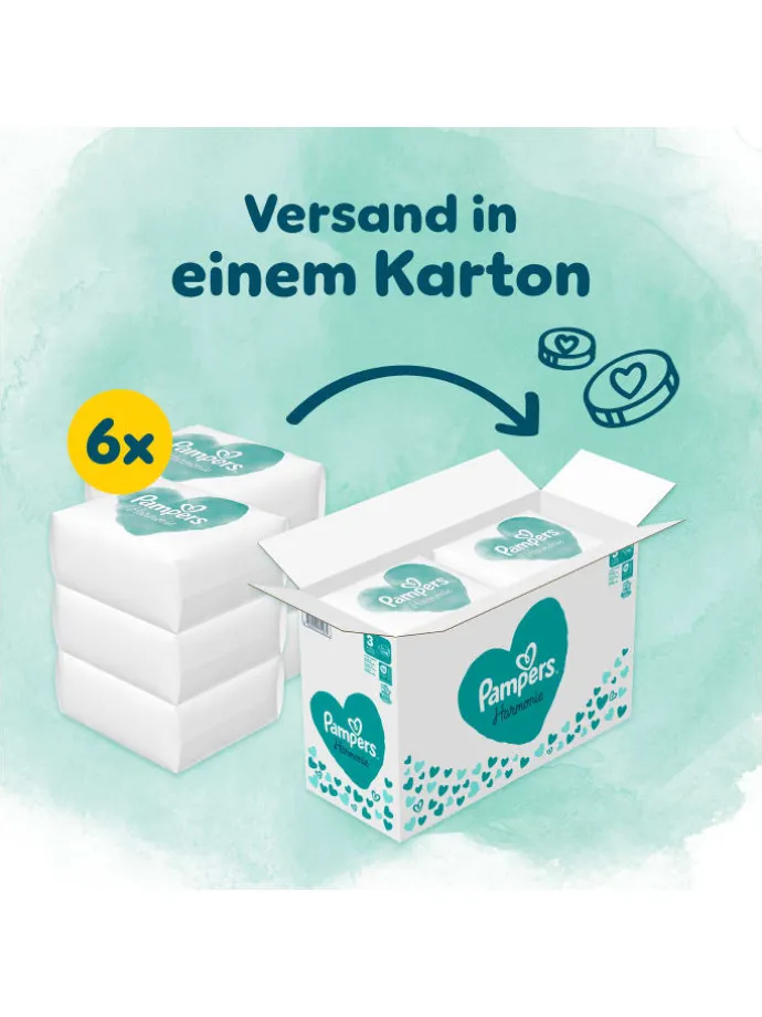 Pampers Harmonie Windeln Größe 3, 186 Windeln, 6kg-10kg