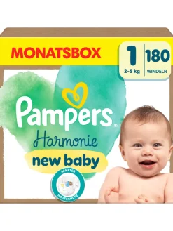 Pampers Harmonie Windeln Größe 1, 180 Windeln, 2kg-5kg