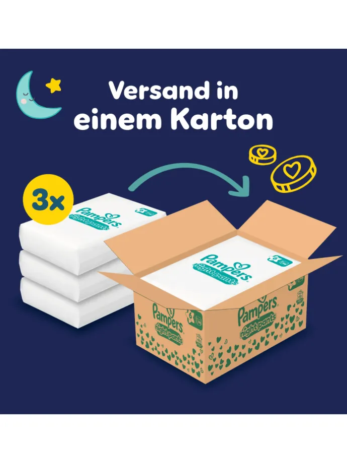 Pampers Night Pants Größe 6, 138 Windeln, 13kg+