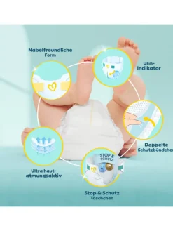 Pampers Premium Protection Größe 1, 180 Windeln, 2kg-5kg