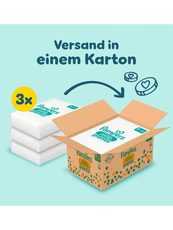 Pampers Premium Protection Pants Größe 7, 123 Windeln, 15kg+