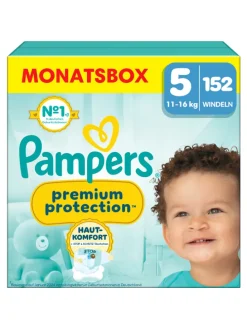 Pampers Premium Protection Größe 5, 152 Windeln, 11kg-16kg