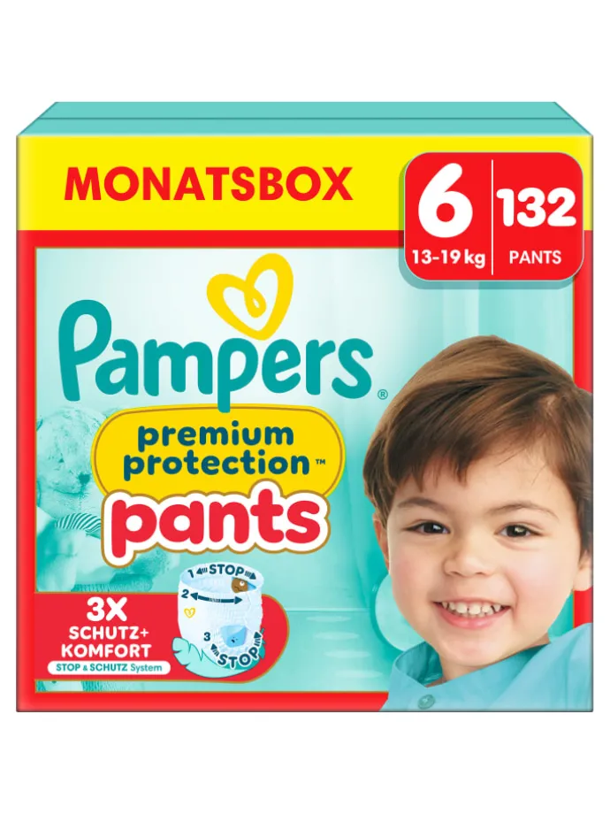 Pampers Premium Protection Pants Größe 6, 132 Windeln, 13kg-19kg