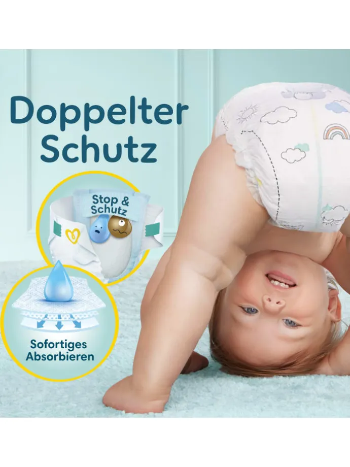 Pampers Premium Protection Größe 4, 174 Windeln, 9kg-14kg