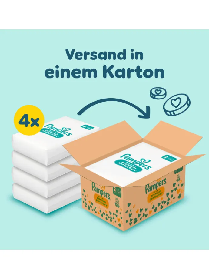Pampers Premium Protection Größe 2, 240 Windeln, 4kg-8kg