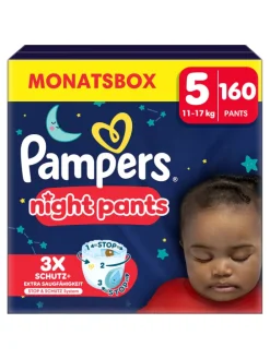 Pampers Night Pants Größe 5, 160 Windeln, 11kg-17kg