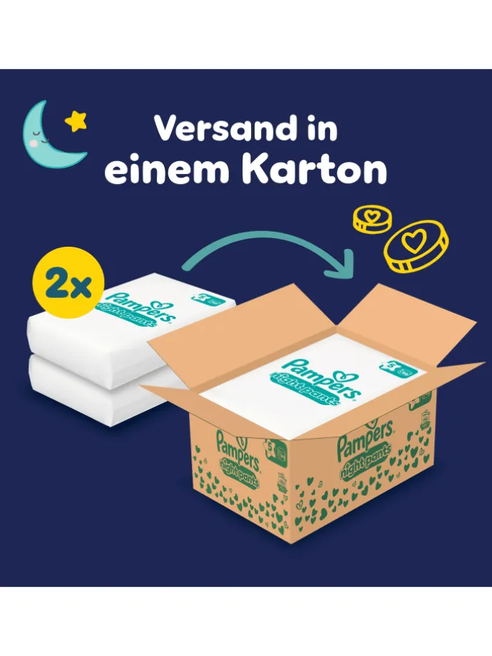 Pampers Night Pants Größe 5, 160 Windeln, 11kg-17kg