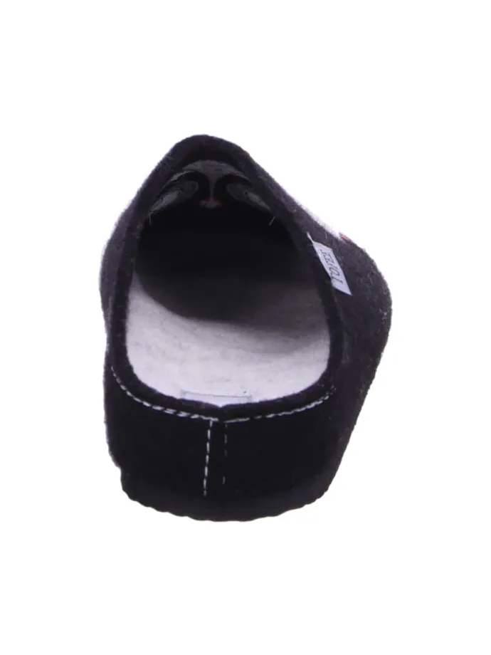 Pantoffel in schwarz