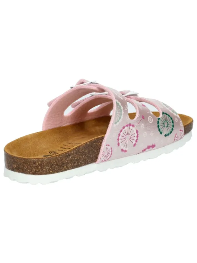 Pantolette "Bioline Flower Kids" in Rosa