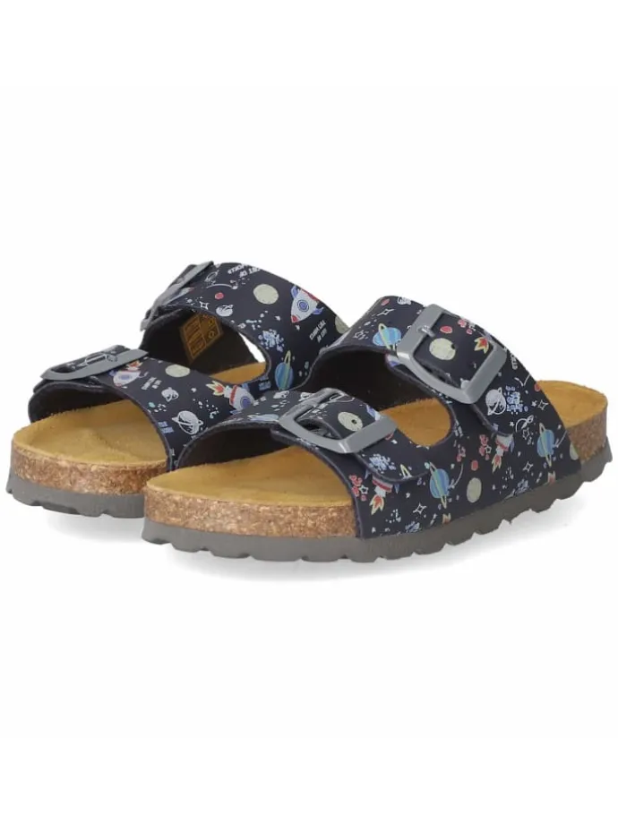 Pantolette in blau