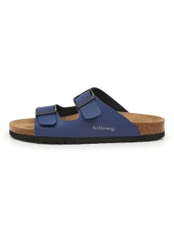 Pantoletten in Blau